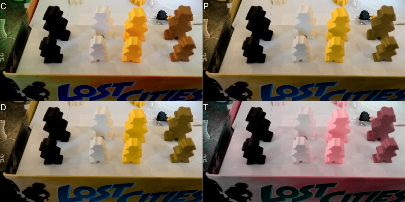 Meeples on a box