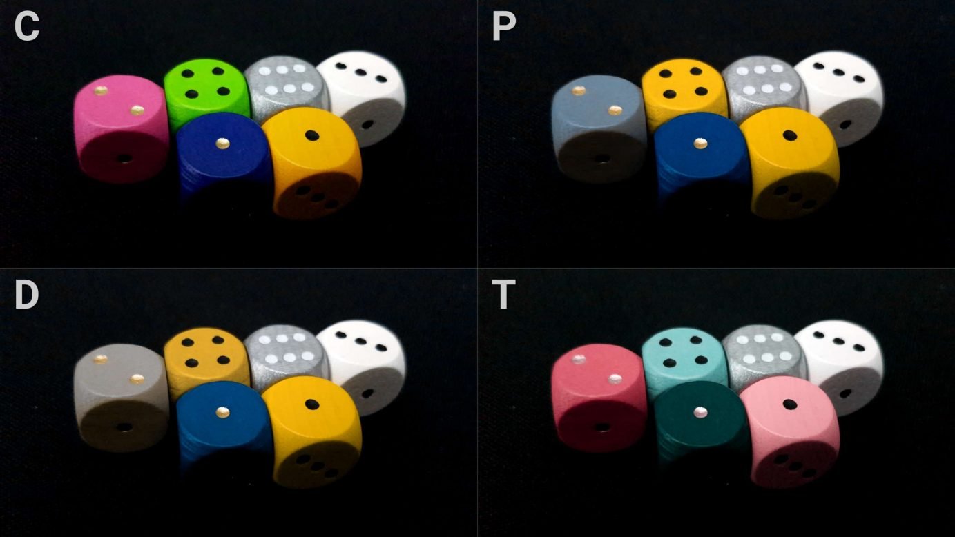 Colour blindness and dice